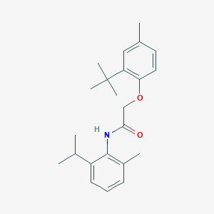 molecular formula C23H31NO2 B3472527 2-(2-tert-butyl-4-methylphenoxy)-N-(2-isopropyl-6-methylphenyl)acetamide CAS No. 6144-67-8