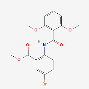 molecular formula C17H16BrNO5 B3472566 methyl 5-bromo-2-[(2,6-dimethoxybenzoyl)amino]benzoate 