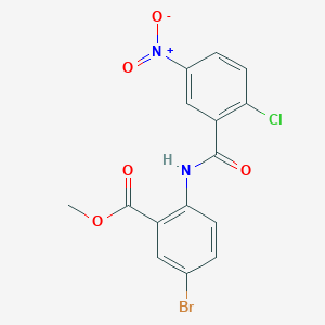 molecular formula C15H10BrClN2O5 B3472571 methyl 5-bromo-2-[(2-chloro-5-nitrobenzoyl)amino]benzoate 