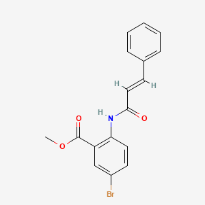 molecular formula C17H14BrNO3 B3472576 methyl 5-bromo-2-(cinnamoylamino)benzoate 