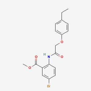 methyl 5-bromo-2-{[(4-ethylphenoxy)acetyl]amino}benzoate