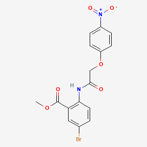 methyl 5-bromo-2-{[(4-nitrophenoxy)acetyl]amino}benzoate