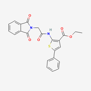 molecular formula C23H18N2O5S B3472636 ethyl 2-{[(1,3-dioxo-1,3-dihydro-2H-isoindol-2-yl)acetyl]amino}-5-phenyl-3-thiophenecarboxylate 