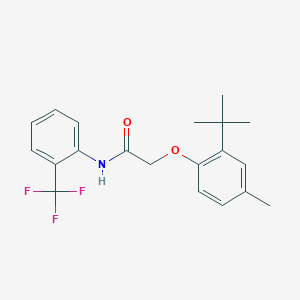 2-(2-tert-butyl-4-methylphenoxy)-N-[2-(trifluoromethyl)phenyl]acetamide