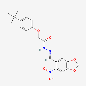 2-(4-tert-butylphenoxy)-N'-[(6-nitro-1,3-benzodioxol-5-yl)methylene]acetohydrazide