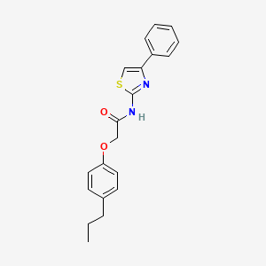 N-(4-phenyl-1,3-thiazol-2-yl)-2-(4-propylphenoxy)acetamide