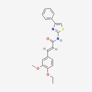 3-(4-ethoxy-3-methoxyphenyl)-N-(4-phenyl-1,3-thiazol-2-yl)acrylamide