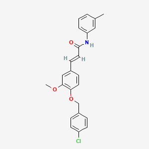 3-{4-[(4-chlorobenzyl)oxy]-3-methoxyphenyl}-N-(3-methylphenyl)acrylamide