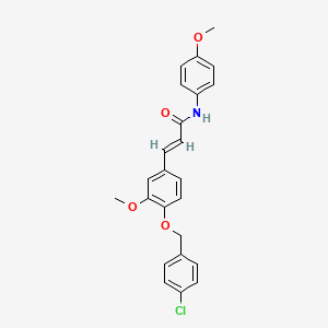 3-{4-[(4-chlorobenzyl)oxy]-3-methoxyphenyl}-N-(4-methoxyphenyl)acrylamide