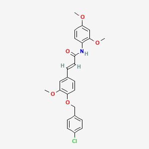 3-{4-[(4-chlorobenzyl)oxy]-3-methoxyphenyl}-N-(2,4-dimethoxyphenyl)acrylamide