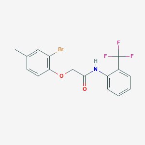 2-(2-bromo-4-methylphenoxy)-N-[2-(trifluoromethyl)phenyl]acetamide