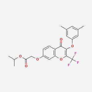 PROPAN-2-YL 2-{[3-(3,5-DIMETHYLPHENOXY)-4-OXO-2-(TRIFLUOROMETHYL)-4H-CHROMEN-7-YL]OXY}ACETATE