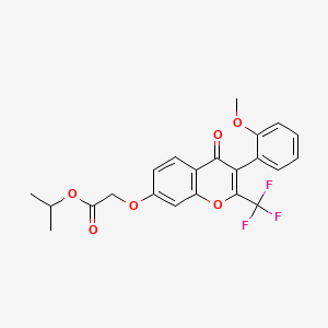 isopropyl {[3-(2-methoxyphenyl)-4-oxo-2-(trifluoromethyl)-4H-chromen-7-yl]oxy}acetate