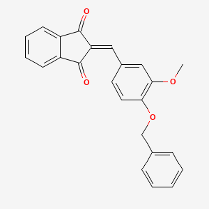 2-[4-(benzyloxy)-3-methoxybenzylidene]-1H-indene-1,3(2H)-dione