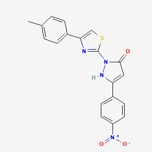 1-[4-(4-methylphenyl)-1,3-thiazol-2-yl]-3-(4-nitrophenyl)-1H-pyrazol-5-ol