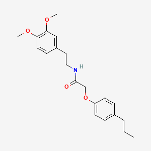 N-[2-(3,4-dimethoxyphenyl)ethyl]-2-(4-propylphenoxy)acetamide