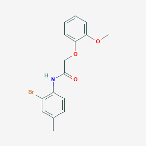 molecular formula C16H16BrNO3 B3472789 N-(2-bromo-4-methylphenyl)-2-(2-methoxyphenoxy)acetamide 