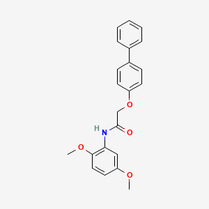 molecular formula C22H21NO4 B3472795 2-(4-biphenylyloxy)-N-(2,5-dimethoxyphenyl)acetamide 