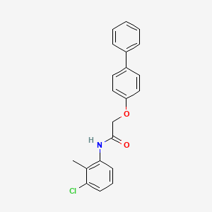 2-(4-biphenylyloxy)-N-(3-chloro-2-methylphenyl)acetamide