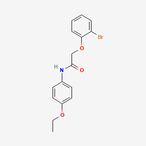 molecular formula C16H16BrNO3 B3472827 2-(2-bromophenoxy)-N-(4-ethoxyphenyl)acetamide 