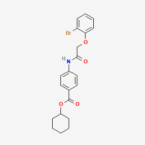 Cyclohexyl 4-[[2-(2-bromophenoxy)acetyl]amino]benzoate