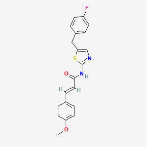 N-[5-(4-fluorobenzyl)-1,3-thiazol-2-yl]-3-(4-methoxyphenyl)acrylamide