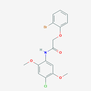 molecular formula C16H15BrClNO4 B3472907 2-(2-bromophenoxy)-N-(4-chloro-2,5-dimethoxyphenyl)acetamide 