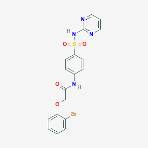 2-(2-bromophenoxy)-N-[4-(pyrimidin-2-ylsulfamoyl)phenyl]acetamide