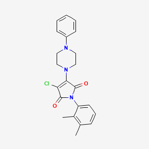 3-CHLORO-1-(2,3-DIMETHYLPHENYL)-4-(4-PHENYLPIPERAZIN-1-YL)-2,5-DIHYDRO-1H-PYRROLE-2,5-DIONE