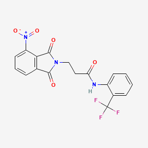 3-(4-nitro-1,3-dioxo-1,3-dihydro-2H-isoindol-2-yl)-N-[2-(trifluoromethyl)phenyl]propanamide