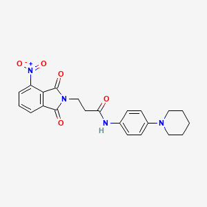 3-(4-nitro-1,3-dioxo-1,3-dihydro-2H-isoindol-2-yl)-N-[4-(1-piperidinyl)phenyl]propanamide