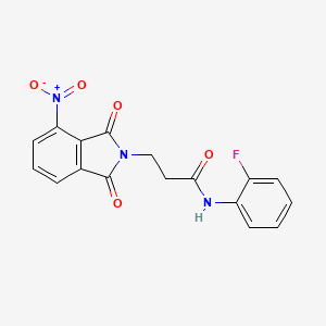 N-(2-fluorophenyl)-3-(4-nitro-1,3-dioxo-1,3-dihydro-2H-isoindol-2-yl)propanamide