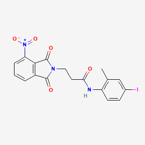 N-(4-iodo-2-methylphenyl)-3-(4-nitro-1,3-dioxo-1,3-dihydro-2H-isoindol-2-yl)propanamide