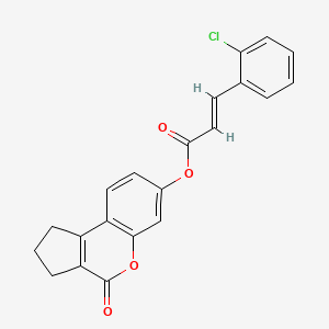 4-oxo-1,2,3,4-tetrahydrocyclopenta[c]chromen-7-yl (2E)-3-(2-chlorophenyl)prop-2-enoate