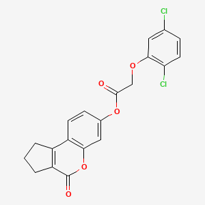 molecular formula C20H14Cl2O5 B3472971 4-oxo-1,2,3,4-tetrahydrocyclopenta[c]chromen-7-yl (2,5-dichlorophenoxy)acetate 