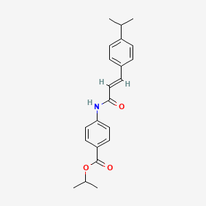 molecular formula C22H25NO3 B3472973 isopropyl 4-{[3-(4-isopropylphenyl)acryloyl]amino}benzoate 