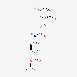 molecular formula C18H17Cl2NO4 B3472982 propan-2-yl 4-[2-(2,5-dichlorophenoxy)acetamido]benzoate 