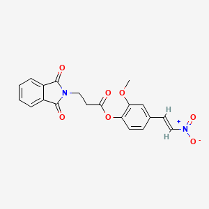 [2-methoxy-4-[(E)-2-nitroethenyl]phenyl] 3-(1,3-dioxoisoindol-2-yl)propanoate