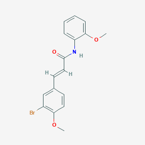 molecular formula C17H16BrNO3 B3472991 (E)-3-(3-bromo-4-methoxyphenyl)-N-(2-methoxyphenyl)prop-2-enamide 