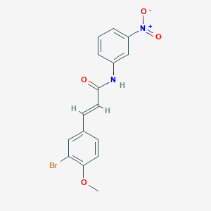 molecular formula C16H13BrN2O4 B3473019 3-(3-bromo-4-methoxyphenyl)-N-(3-nitrophenyl)acrylamide 