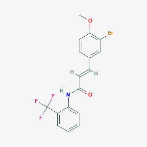 molecular formula C17H13BrF3NO2 B3473023 3-(3-bromo-4-methoxyphenyl)-N-[2-(trifluoromethyl)phenyl]acrylamide 