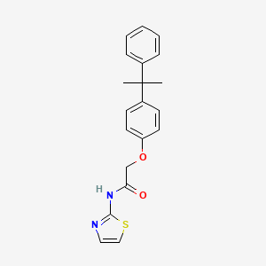 molecular formula C20H20N2O2S B3473113 2-[4-(2-phenylpropan-2-yl)phenoxy]-N-(1,3-thiazol-2-yl)acetamide 