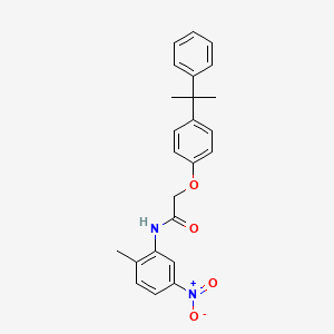 molecular formula C24H24N2O4 B3473116 N-(2-methyl-5-nitrophenyl)-2-[4-(1-methyl-1-phenylethyl)phenoxy]acetamide 