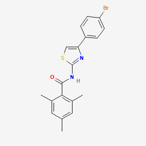 molecular formula C19H17BrN2OS B3473132 N-[4-(4-bromophenyl)-1,3-thiazol-2-yl]-2,4,6-trimethylbenzamide 