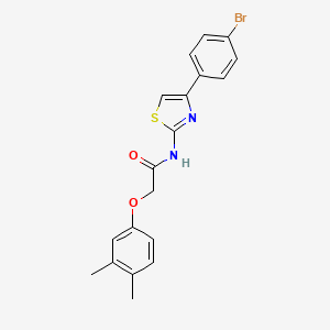 molecular formula C19H17BrN2O2S B3473163 N-[4-(4-bromophenyl)-1,3-thiazol-2-yl]-2-(3,4-dimethylphenoxy)acetamide 