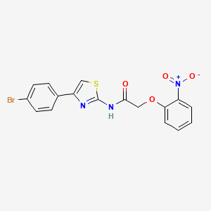 molecular formula C17H12BrN3O4S B3473172 N-[4-(4-bromophenyl)-1,3-thiazol-2-yl]-2-(2-nitrophenoxy)acetamide 