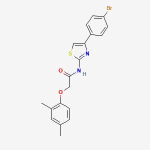 molecular formula C19H17BrN2O2S B3473174 N-[4-(4-bromophenyl)-1,3-thiazol-2-yl]-2-(2,4-dimethylphenoxy)acetamide 