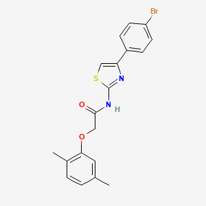 molecular formula C19H17BrN2O2S B3473182 N-[4-(4-bromophenyl)-1,3-thiazol-2-yl]-2-(2,5-dimethylphenoxy)acetamide 