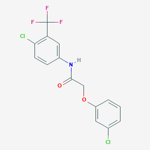 molecular formula C15H10Cl2F3NO2 B3473194 2-(3-chlorophenoxy)-N-[4-chloro-3-(trifluoromethyl)phenyl]acetamide 