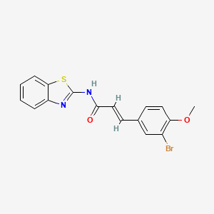 N-1,3-benzothiazol-2-yl-3-(3-bromo-4-methoxyphenyl)acrylamide